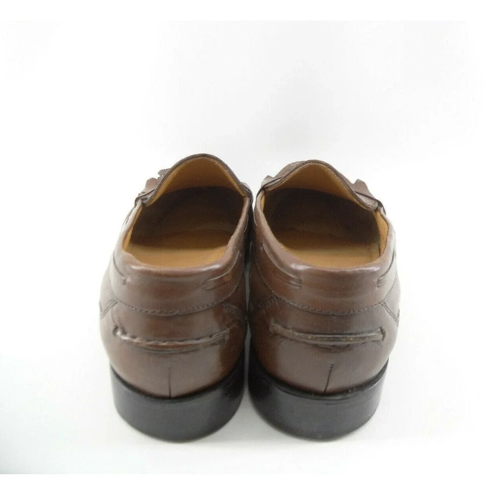 Nunn Bush Brown Weave Tassel Loafers Leather Slip On‎ Mens Shoes Size 10 M